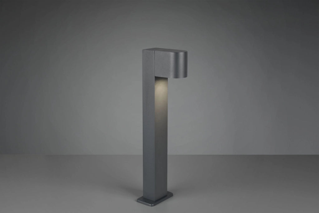 ROYA PALO DA ESTERNO FUSIONE ALLUMINIO STONDATA ANTRACITE IP44 H.50CM 1 LUCE ATTACCO GU10