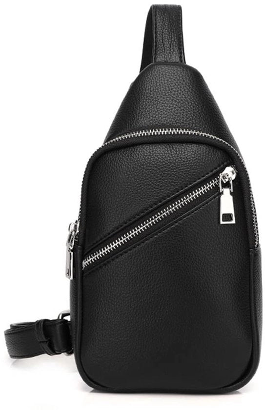 Borsa da Sling - Borsa Casual - Tas da Spalla - Nero - Sporttas per Uomo e Donna - Ideale per Avventure quotidiane