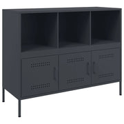 Credenza | Madia | Buffet da pranzo | Armadio da pranzo Antracite 100,5x39x79 cm in Acciaio