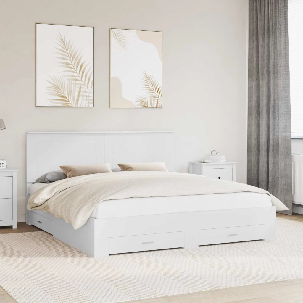 Struttura del letto Bianco 180 x 200 cm Legno multistrato 3409615