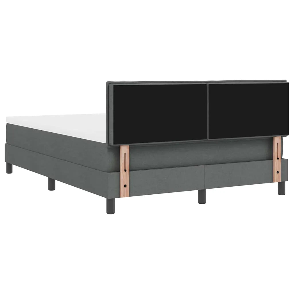 Letto a molle con materasso Grigio scuro 140 x 200 cm Tessuto 3338770