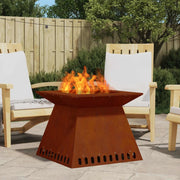 Braciere Ruggine 60 x 60 x 50 cm Acciaio Corten 858925