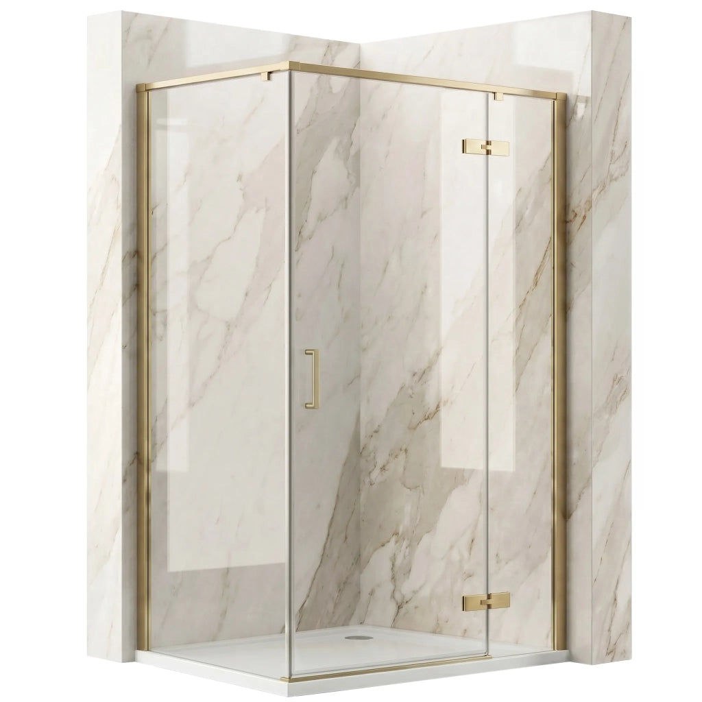 Cabina Doccia Rea Bruno 120x90 Brush Gold