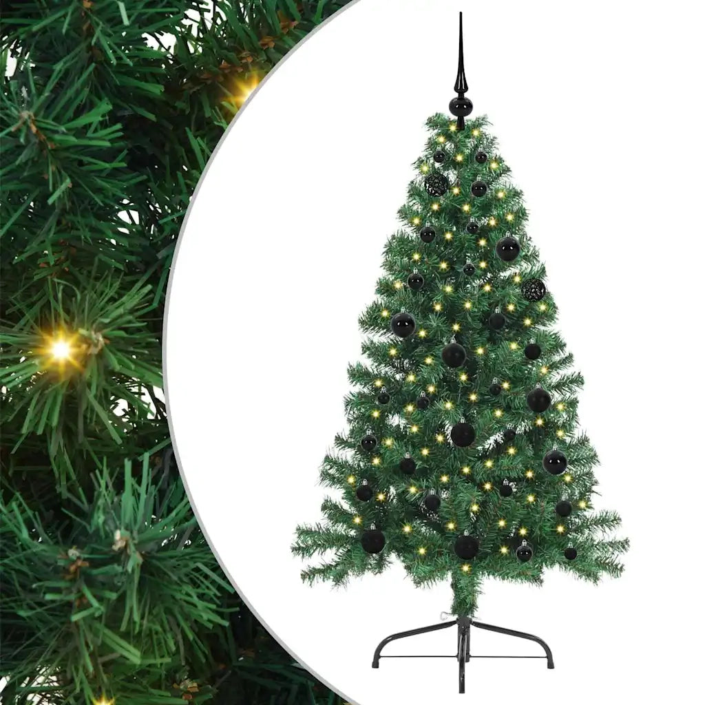 Albero di Natale | Decorazioni natalizie artificiale con luci integrate Verde 150 cm
