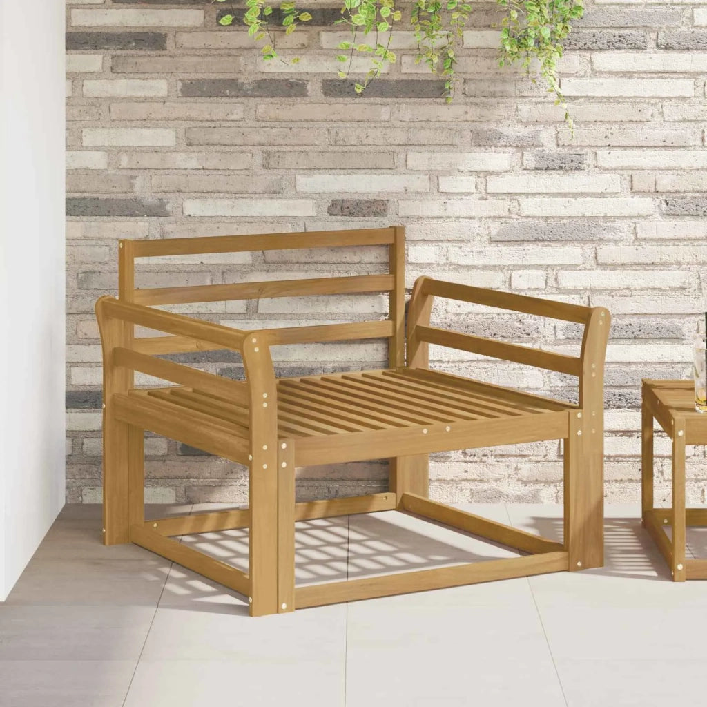 Divano centrale per esterno Legno di Acacia Massello Bianco