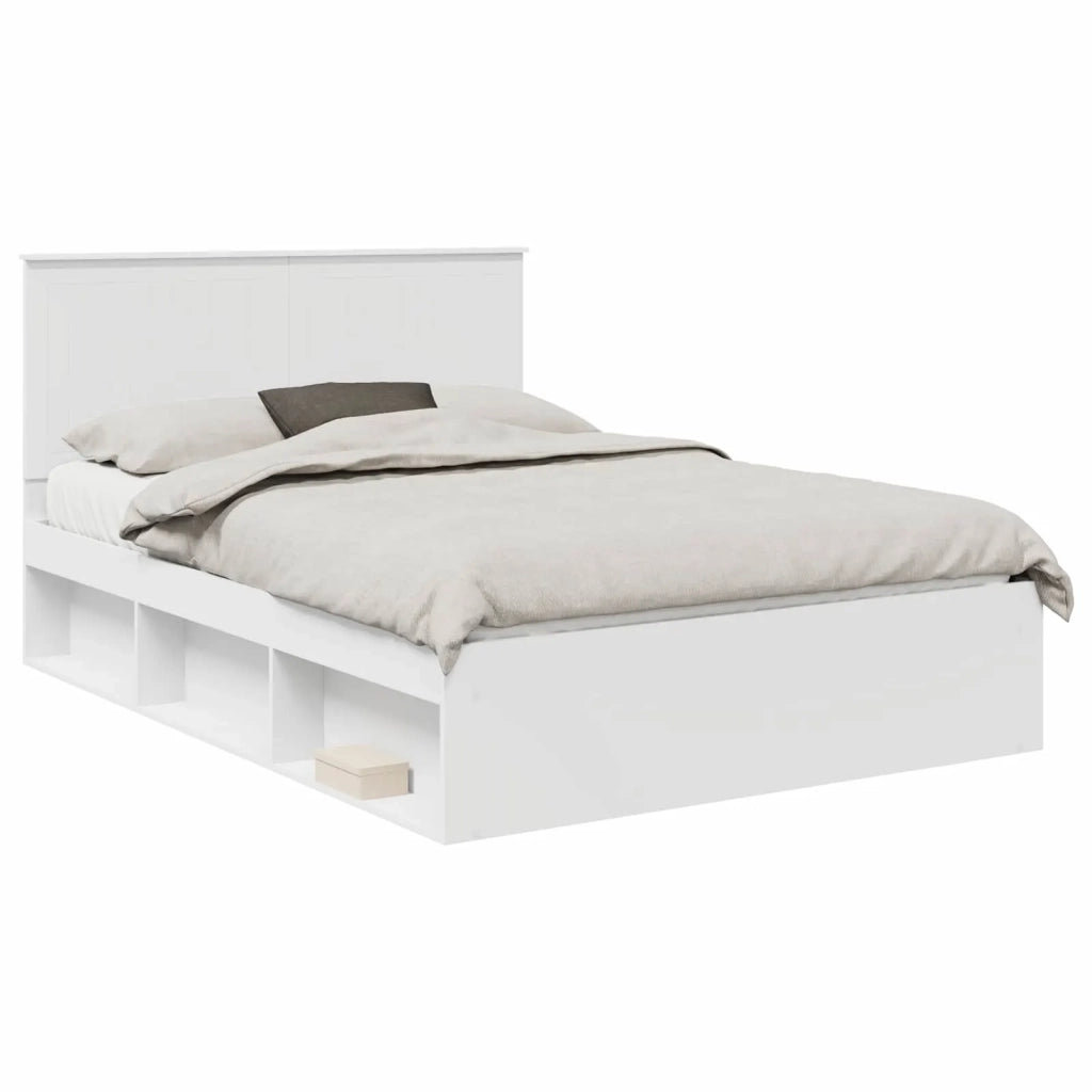 Struttura del letto Bianco 140 x 200 cm Pino massello 3411001