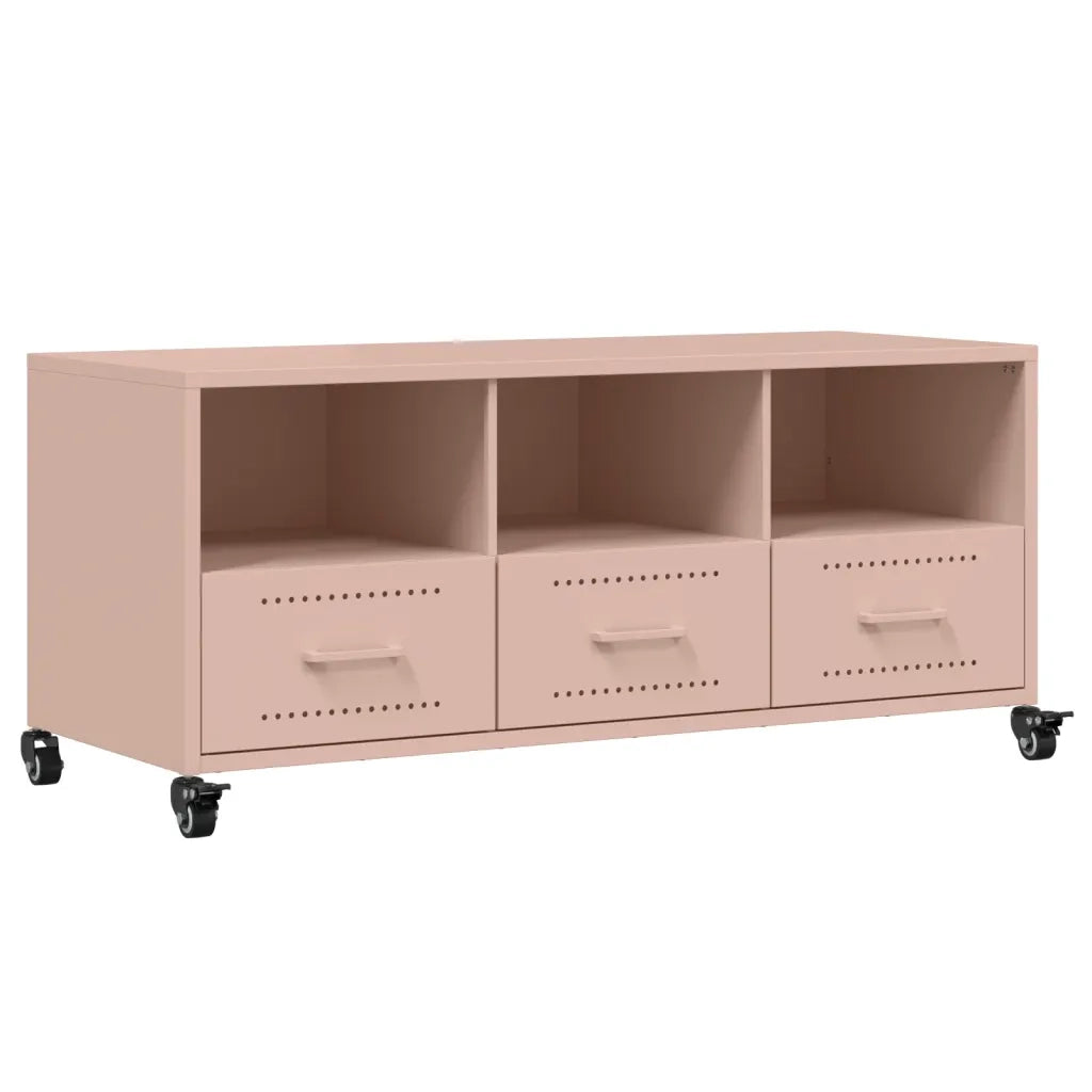 Mobile TV Rosa 100,5x39x43,5 cm in Acciaio 846693