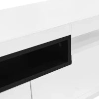Mobile TV Moderno Lucido con LED a 16 Colori, 3 Cassetti, Apertura Silenziosa e Fluida, 160x39x42 cm, Bianco