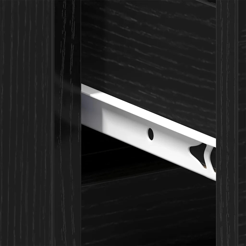Armadio da Notte Rovere Nero 40 x 35 x 69 cm Legno multistrato 862580