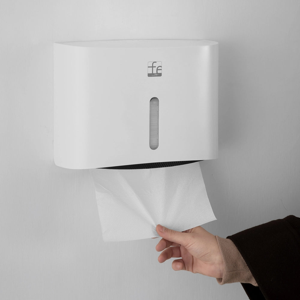 Distributore di salviette max 200 pz per carta piegata in ABS bianco