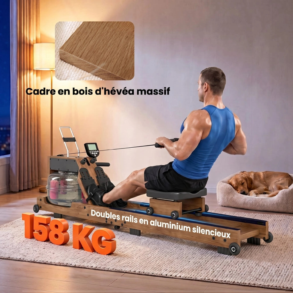Vogatore Acquatico Pieghevole ¨C Minimal ¨C Legno Rovere 182x42x67