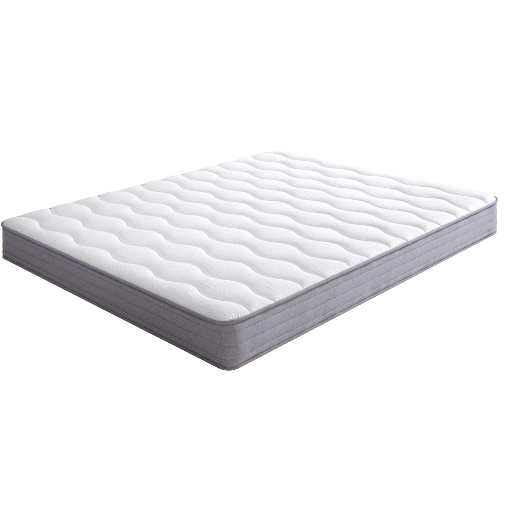 Materasso a molle ergonomico 140x200 cm spessore 20 cm; in tessuto e metallo; bianco