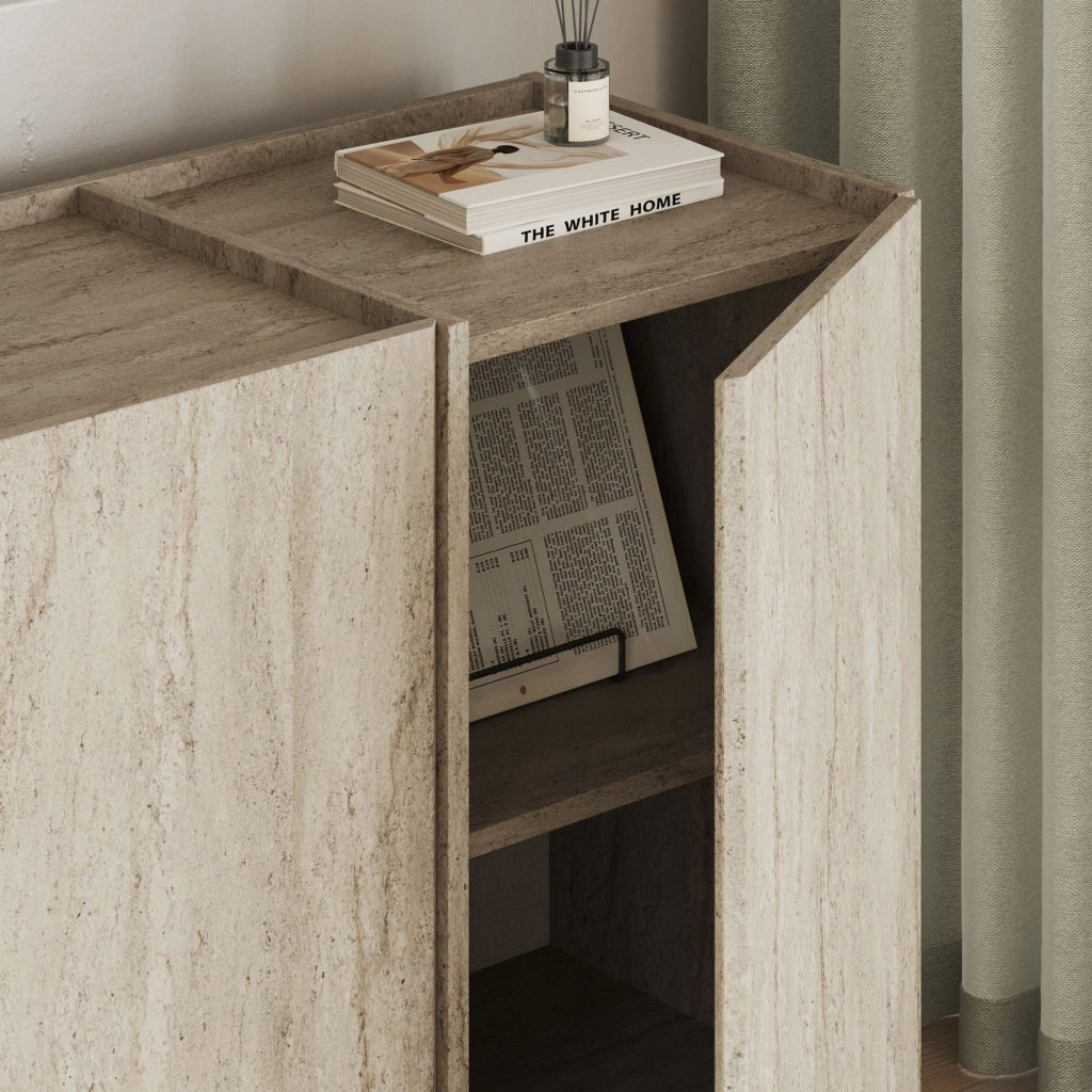 Credenza in legno "Dorma" - 180 x 45 x 80 cm - Travertino