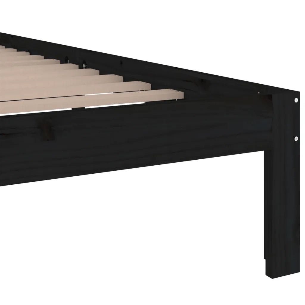 Giroletto Nero in Legno Massello 200x200 cm 814778