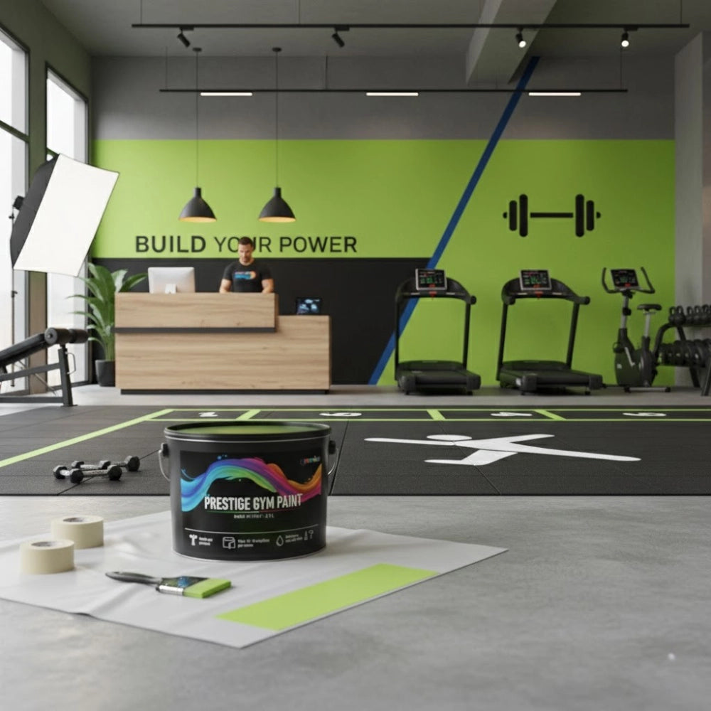 Pittura murale prestige gym paint verde lime super lavabile per palestre *** formato 0,750 lt, confezione 1