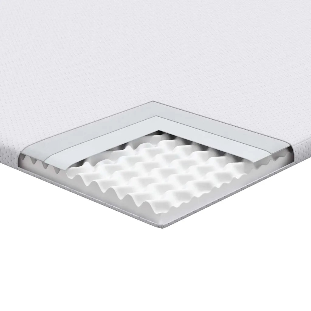 Topper per materasso Bianco 90 x 190 cm Tessuto Jacquard CFW5528574