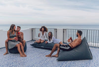 Poltrona a Sacco Pouf Sdraio in Acrilico Pomodone Milk Grigio