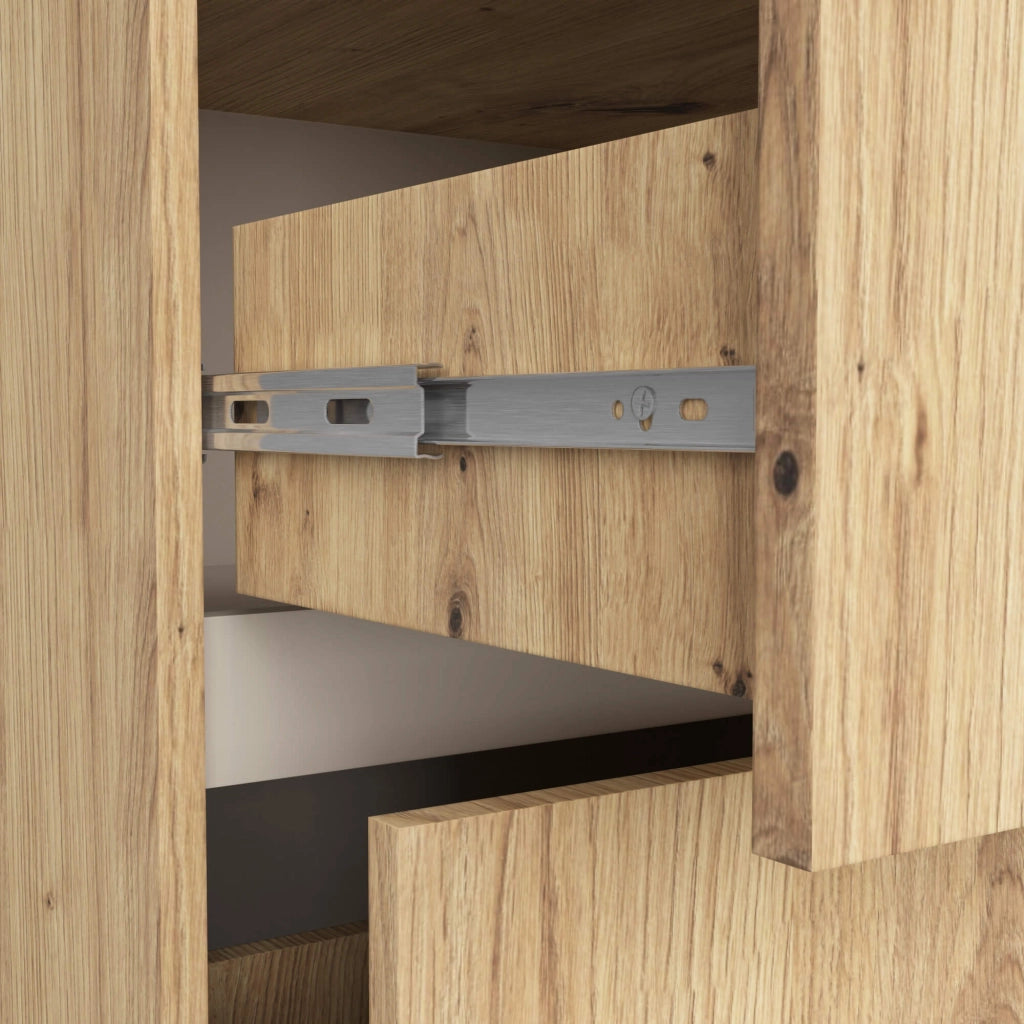 Mobile bagno senza lavabo VAMI sospeso Rovere Artisan, Cashmere 90 cm 2 cassetti 90x45,5x60 cm
