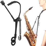 Cinturino per saxofono in pelle, con gancio rotante e pad ampi, regolabile nella lunghezza, con struttura metallica e gancio rotante, Adatto per altosassofono/baritonsassofono/sassofono contralto/sassofono soprano