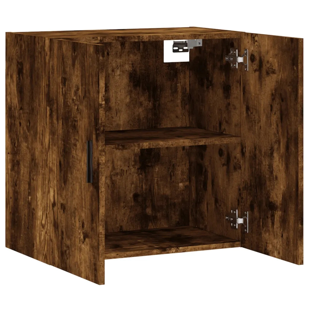 Armadietto a Muro | Mobile a Parete Rovere Fumo 60x31x60 cm in Legno Multistrato