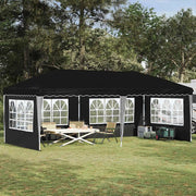 Tenda per feste a pop-up-Gazebo 575 x 289 x 245 cm Nero
