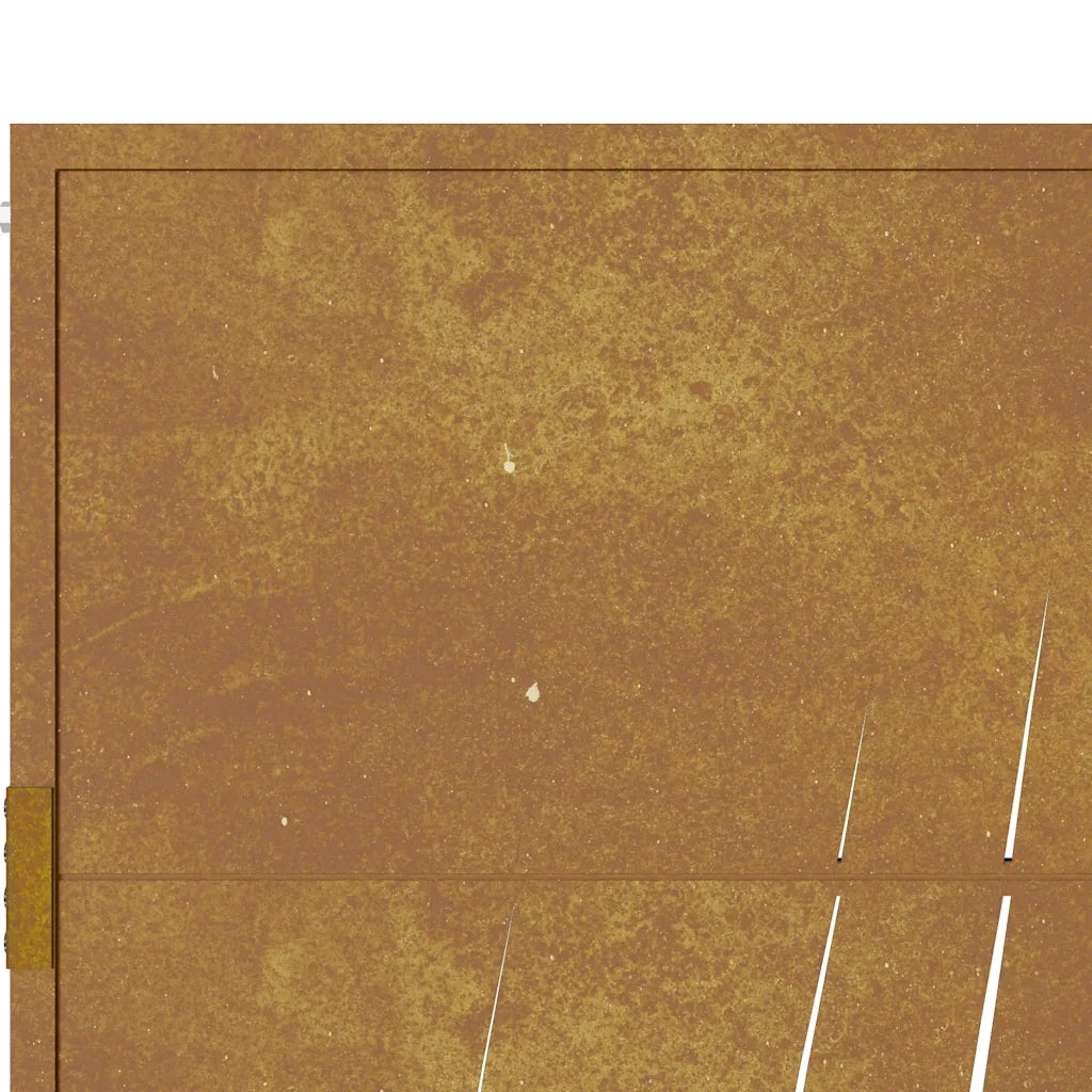 Cancello da giardino 100x175 cm in acciaio Corten con design erba 153176
