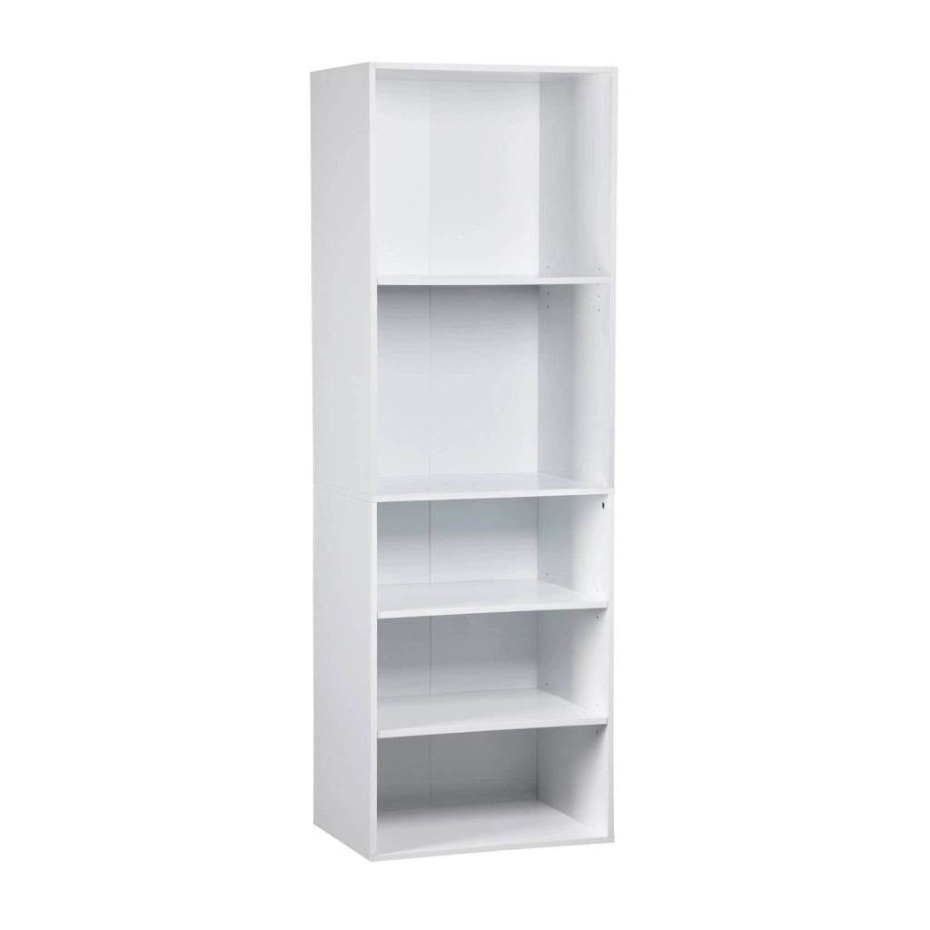 Modulo armadio con 5 ripiani, bianco