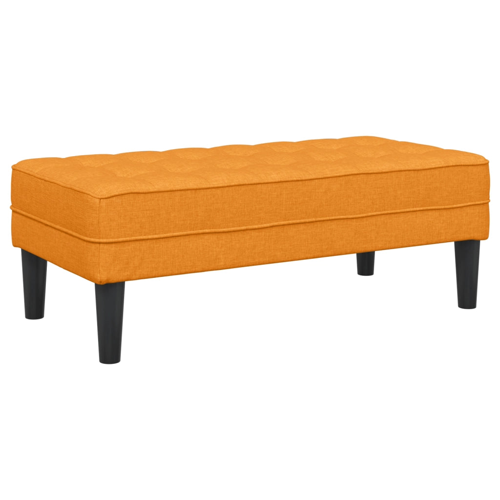 Set di divani da 2 pezzi con cuscini in tessuto giallo scuro
