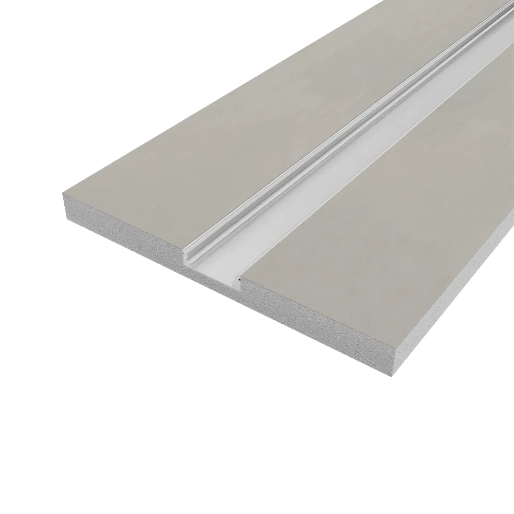 Cartongesso con profilo in alluminio integrato 2m