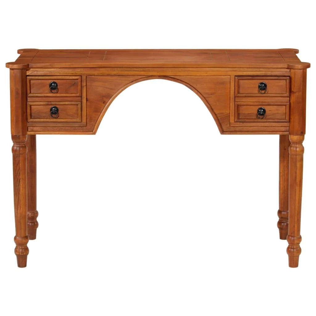 Scrivania tavolo postazione di lavoro scrivania per computer mobile da studio con cassetti 110 x 50 x 76 cm legno massello di acacia marrone 02_0023463