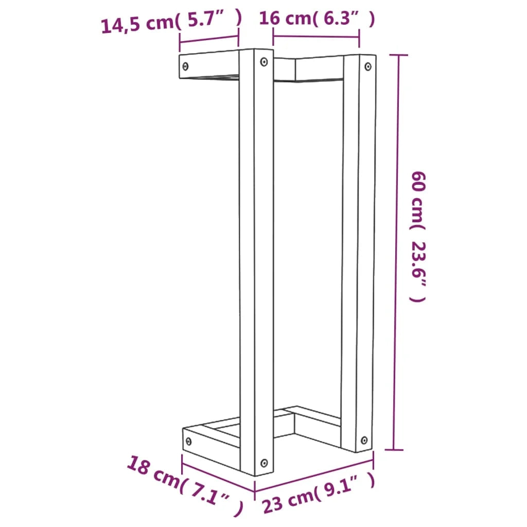 Portasciugamani bianco 23x18x60 cm in legno massello di pino 02_0005514