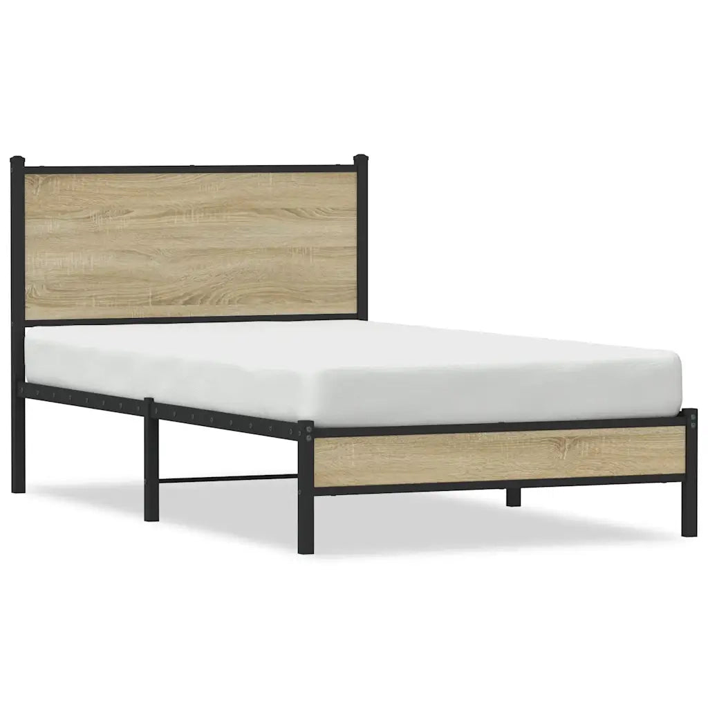 Giroletto senza Materaso in Metallo Rovere Sonoma 107x203 cm 4007864