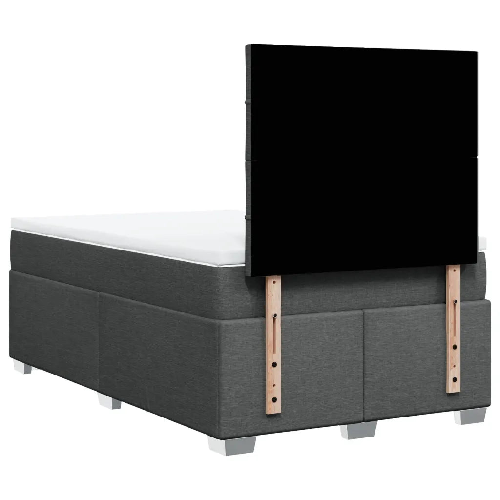 Giroletto a Molle con Materasso Grigio Scuro 120x190cm Tessuto 3290428