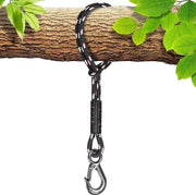 Sostegno oscillante a cavo da 150 cm per lettini oscillanti, sedie a dondolo e nidi oscillanti - Sostegno per parete con gancio per interni e esterni - Capacità di carico 1134 kg/10 mm - Nero