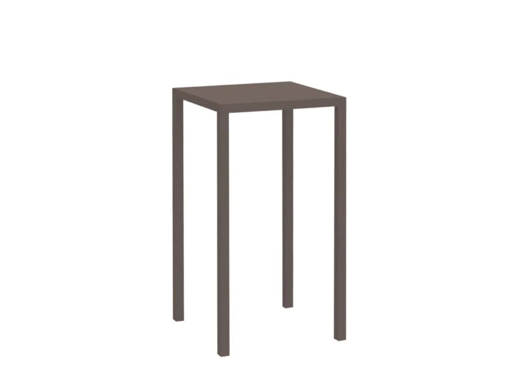 TAVOLO BAR ALTO NEXO IN METALLO BRONZO 60x60x110 CM