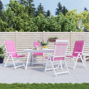 Cuscini per Sedia con Schienale Alto 4pz Rosa in Tessuto 361269
