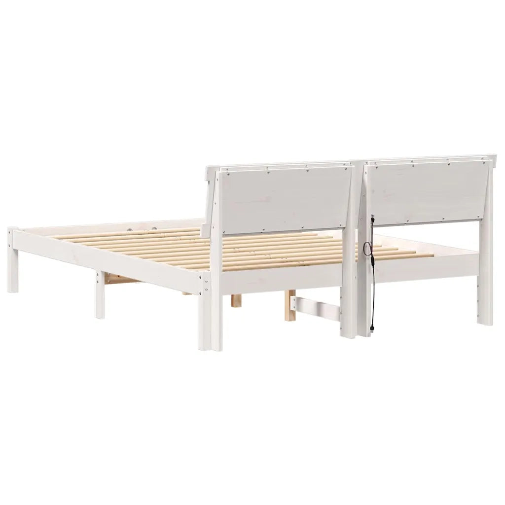 vidaXL Struttura del letto Bianco 120 x 190 cm Legno di pino massello