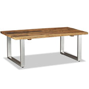 Tavolino da CaffÃ¨ in Legno Massello Recuperato 100x60x38 cm cod mxl 6106