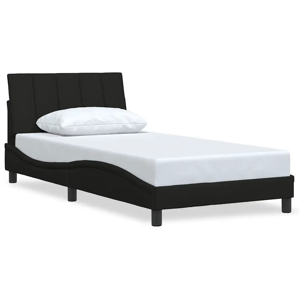 Giroletto senza Materasso Hanko Nero 100x200 cm in Tessuto