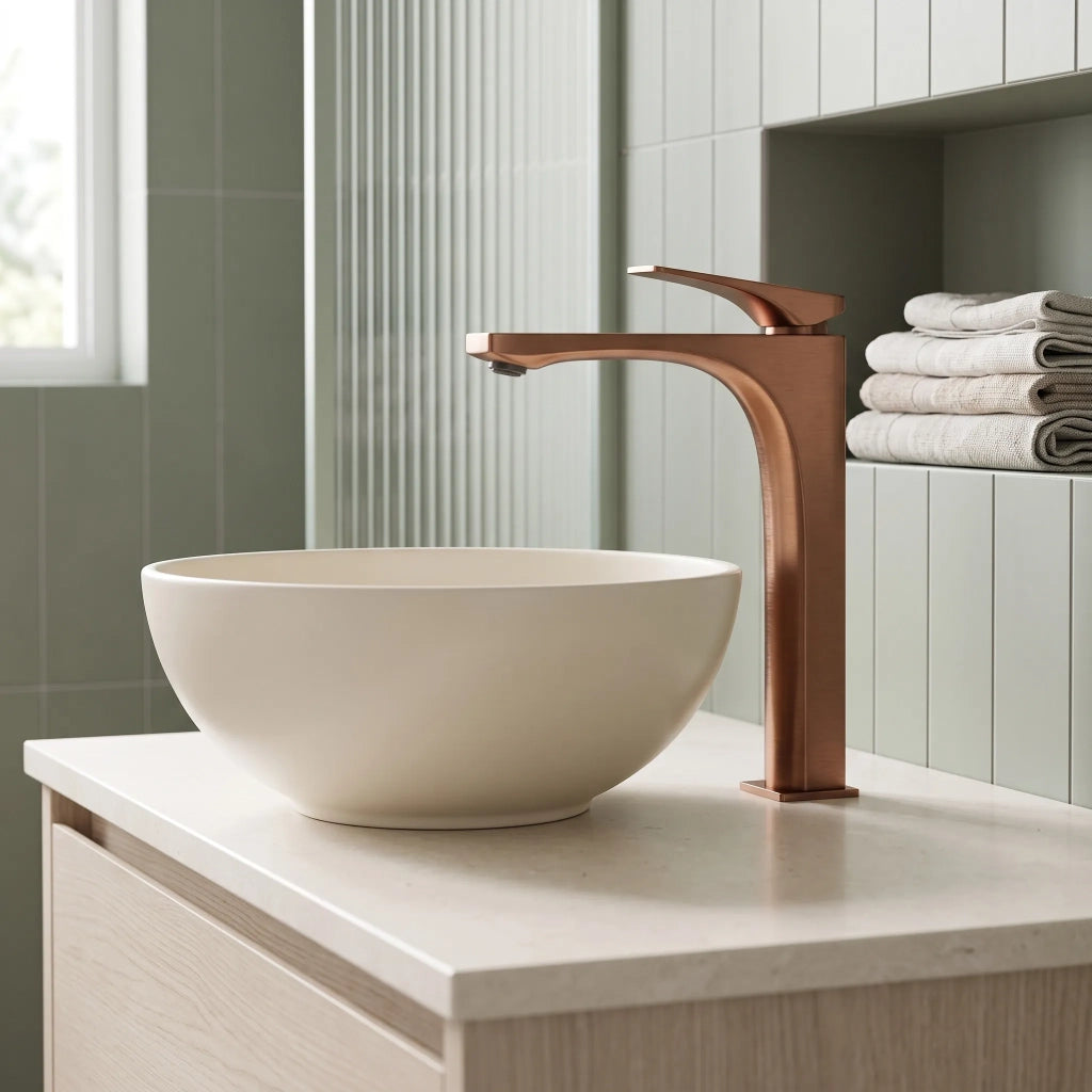 Rubinetto Da Lavabo Premium Rea Joe Brush Copper High