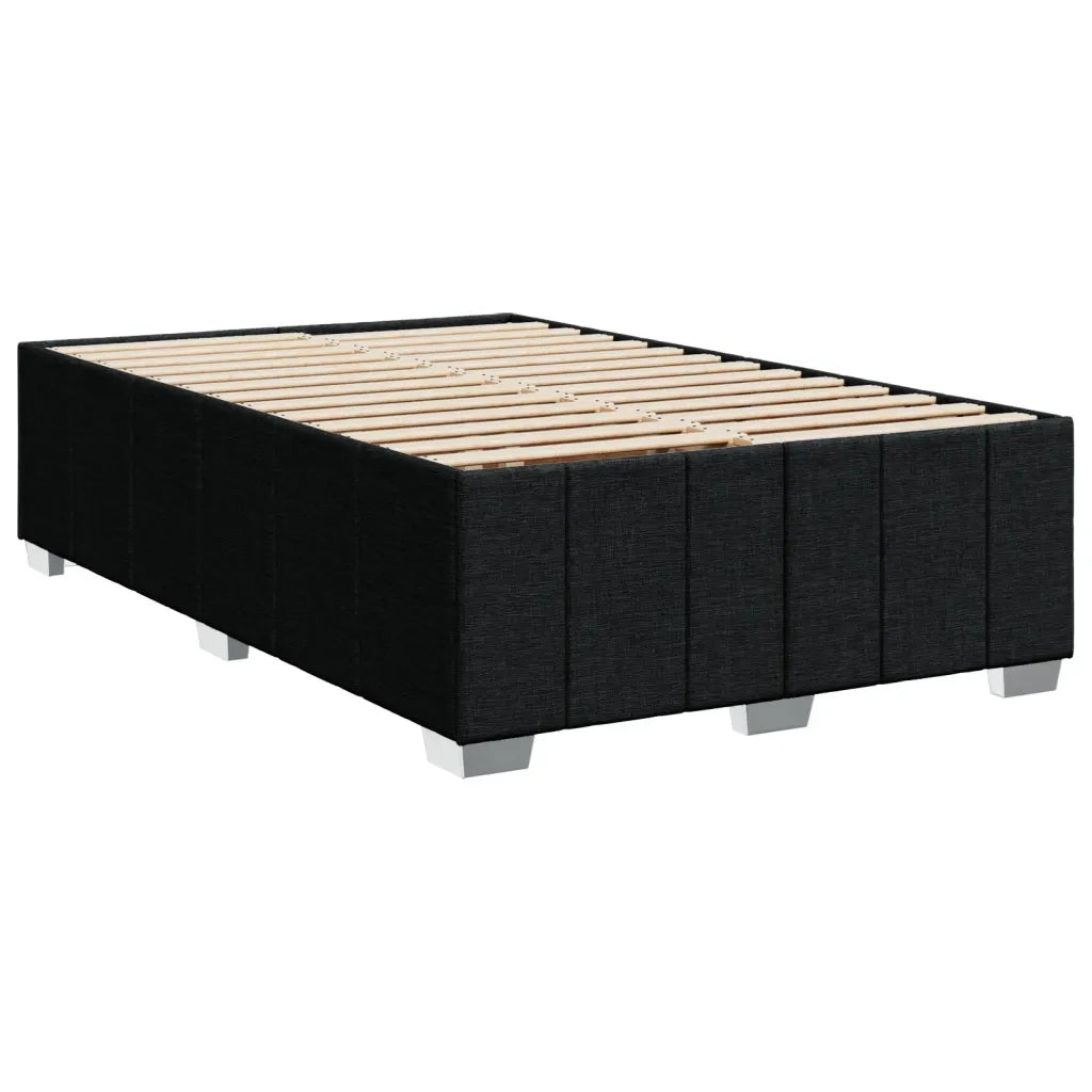 Giroletto a Molle con Materasso Nero 120x200 cm in Tessuto 3293944