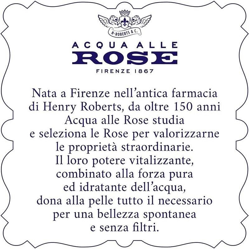 ACQUA ALLE ROSE TONICO VISO CON ACQUA DISTILLATA ALLE ROSE, 300 ML