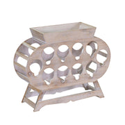 Portabottiglie 10 Posti 59x19xh48 cm in Legno Naturale