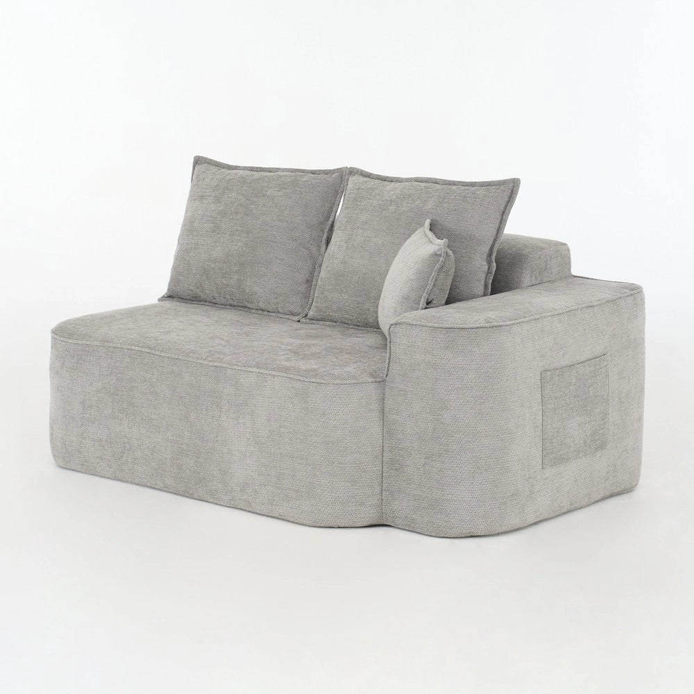 Divano 2 posti ¨C Minimal ¨C grigio tessuto morbido con cuscini