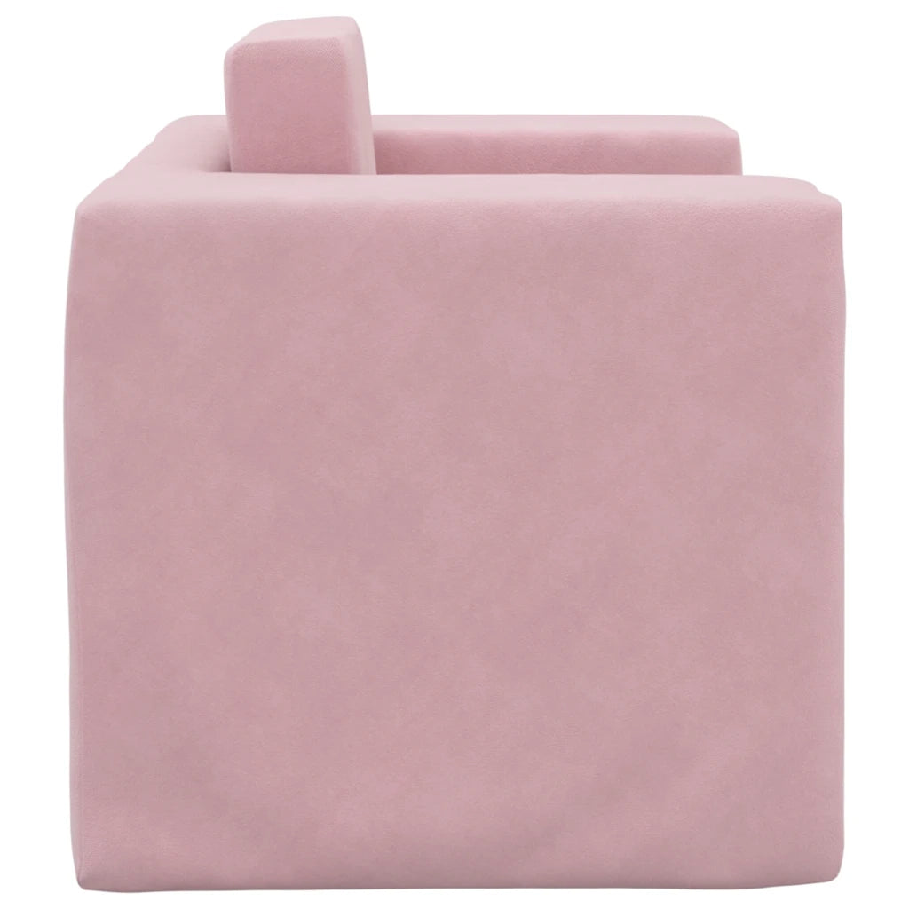 Divano per Bambini | Letto Infantile | Lettino Rosa in Morbido Peluche