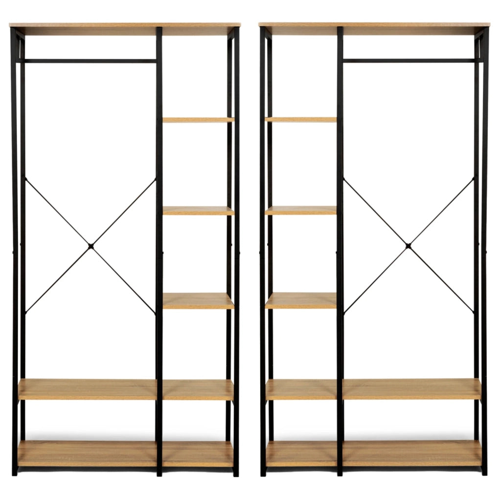 IDMarket - Armadio modulare doppio ripiano L. 180 cm DETROIT design industriale