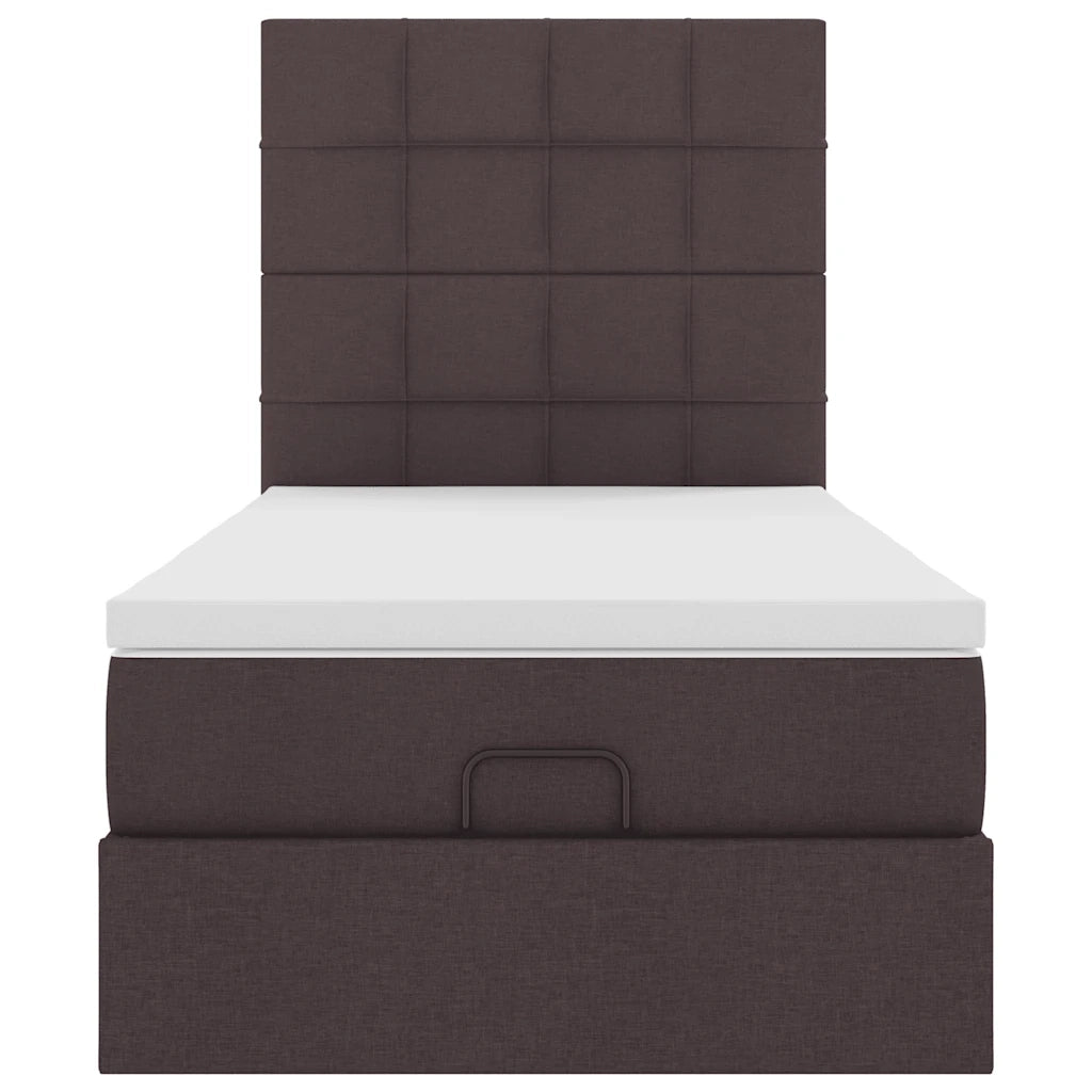 Struttura Letto Pouf con Materasso 100x200 cm in Tessuto