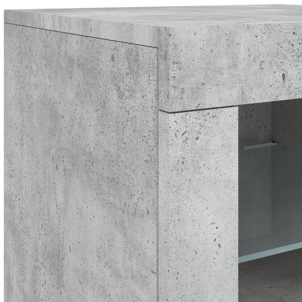 Buffet credenza cassettiera armadio mobile contenitore organizer per cucina soggiorno salotto con luci LED 162 x 37 x 67 cm grigio 02_0029980