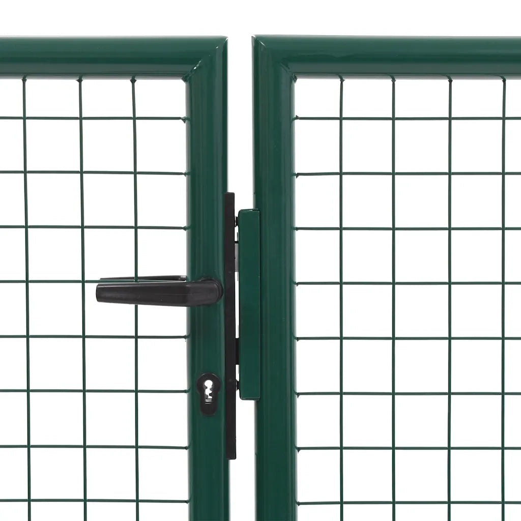 Cancello da Giardino in Acciaio 350x75 cm Verde CFW8810456