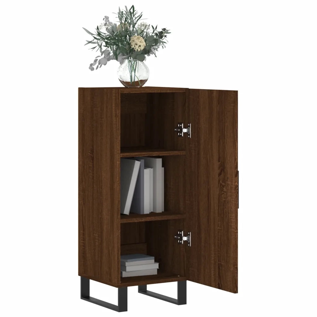 Credenza Rovere Marrone 34,5x34x90 cm in Legno Multistrato 828571